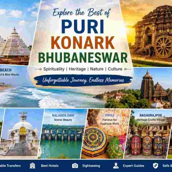 Puri Konark Bhubaneswar Tour with Best travel agency in puri odisha